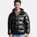 Men's Clothing Winter Hooded Cotton Jacket With Zip Closure, Warm Quilted Coat For Casual Outdoor Wear (Black, Dark Green)_viptrois.com