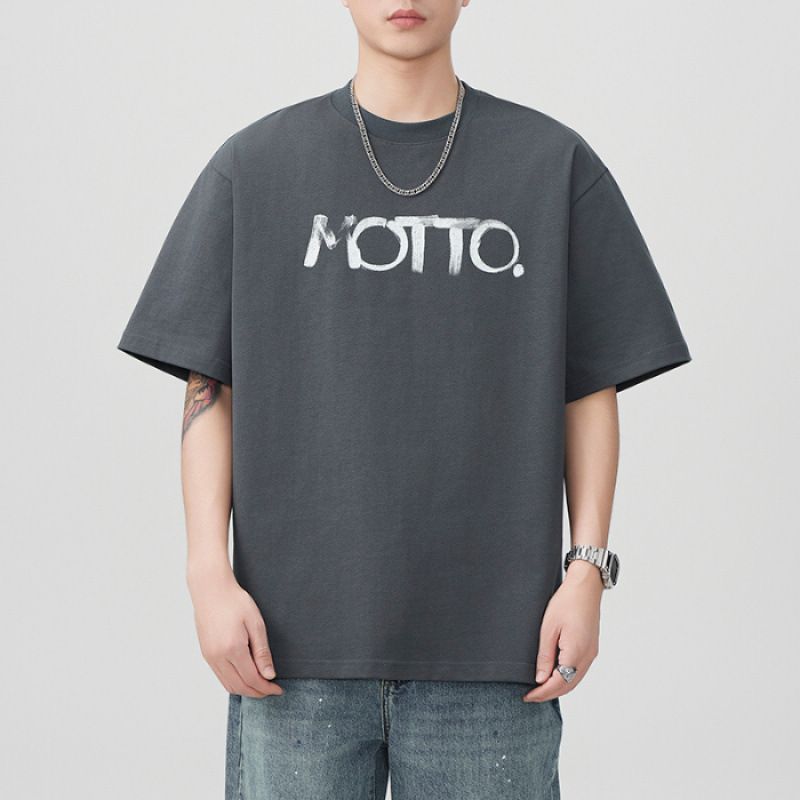 Summer Printed Cotton Sleeve T-shirt Men's China-Chic Loose Casual_viptrois.com