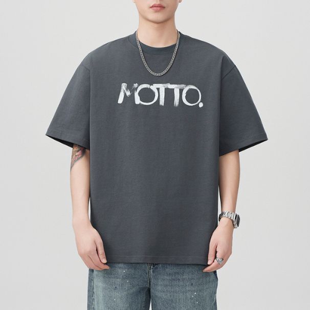 Summer Printed Cotton Sleeve T-shirt Men's China-Chic Loose Casual_viptrois.com