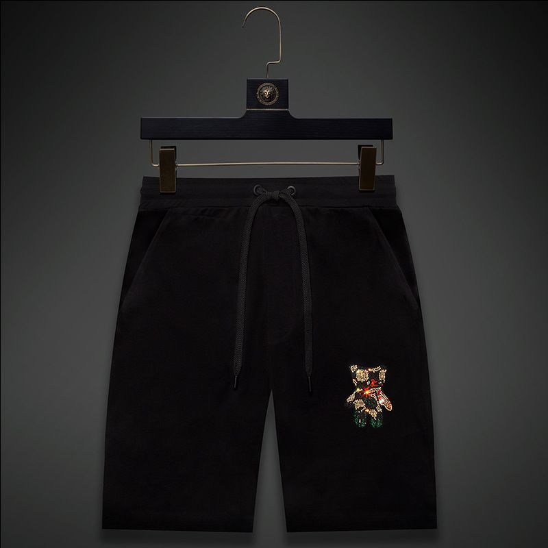 Men's Clothing Summer Men's Pants Hot Diamond Bear Couple Shorts Casual Sports Drape Ice Silk Youth Five Points_viptrois.com