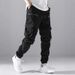 Men's Cargo Pants Workwear Casual Multi-Pocket Outdoor Trousers Durable Polyester Straight Fit For All Seasons_viptrois.com