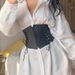 outerwear punk style retro elastic super wide waist belt female decorative shirt dress coat waist belt female_viptrois.com