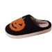 Winter home indoor non-slip Halloween pumpkin slippers winter women_viptrois.com