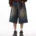 Men's Clothing American Street Fashion Brand Loose Distressed Washed Denim Shorts Men's Mid Length Pants Simple Basic Summer Shorts Men_viptrois.com