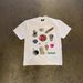 Oversized Snack Patchwork Print T-Shirt Heavyweight Pure Cotton Loose Short Sleeved Men's Top for Couple Style_viptrois.com