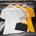 Men's Clothing Men's Striped Knit Shirt Casual Lapel Ice Silk Short Sleeve T-Shirt High-End Trendy Brand Simple Top For Summer_viptrois.com