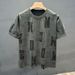 Summer New Trendy Luxury Breathable Letter Printing Men's Niche Round Neck Short Sleeve Trendy Wear Top Medium Sleeve T-shirt_viptrois.com