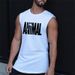 Popular Summer Men's Sports Bodybuilding Vest Fitness Cotton Loose Vest Crew Neck Training Suit_viptrois.com