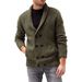 Men's Clothing Men's Knitted Tops Autumn And Winter New Fashion Simple Solid Color Men's Comfortable Long Sleeve Lapel Long_viptrois.com