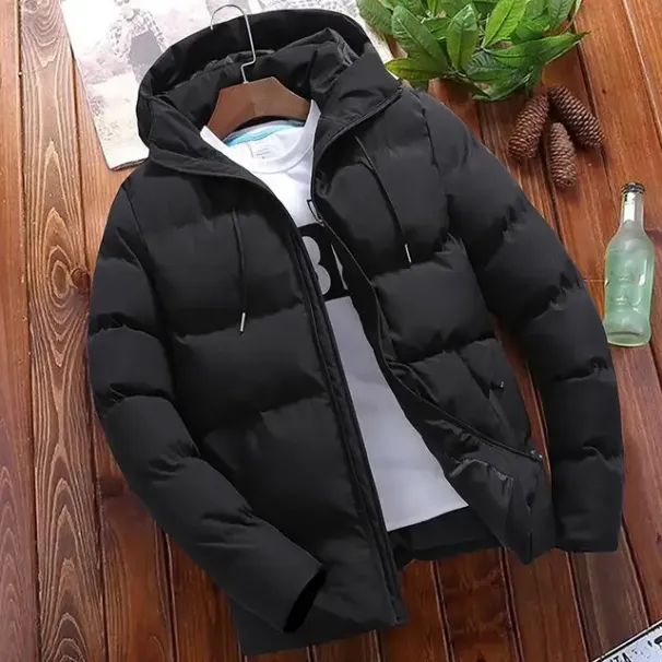 Fashion Parkas Overcoat Men's Casual Warm Hooded Thick Puffer Jacket Men Winter Coat Outwear Business Hombre_viptrois.com