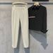 Men's Korean Style Slim Fit Cropped Casual Trousers Elastic Waist Brushed Finish Wool Fabric Perfect For Autumn Winter_viptrois.com