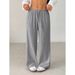 Men's Clothing Hot Selling European And American Style Sports Casual Pants, Loose Fit, Drawstring Elastic Waist, Slimming Wide Leg Trousers_viptrois.com