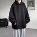 Solid Color Button Design Hoodie, Trendy And Fashionable Design, Versatile And Loose Casual Top_viptrois.com