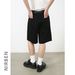 Nirben Denim Men's Summer Clean Fit Straight Leg Denim Shorts Loose Wide Leg Pants Five Point Trendy_viptrois.com