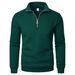 Men's Stand Collar Half-Zip Sweatshirt – Fleece-Lined Pullover With Stylish Minimalist Design (S-XXXL) – Casual Long Sleeve Top For Streetwear_viptrois.com