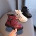 Child's shoes Children's fleece Martens for boys small leather shoes for girls large cotton fashion ankle boots_viptrois.com