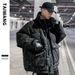 Men's Clothing Thai King Men's Clothing 2024 Winter New Style Coat Letter Printed Loose Silk cotton Jacket High end Fashion Brand Silk cotton Jacket Men_viptrois.com