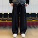 Men's Clothing drape straight casual pants men's autumn and winter cleanfit long pants Korean version loose wide leg pants_viptrois.com