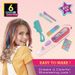 Children's Hairdressing DIY Bead Machine Accessories Girl Toys Play House Hair Dye Stick Toy Set_viptrois.com