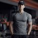 Men's Performance V-Neck T-Shirt - Stretch & Quick-Dry Workout Tee For Gym, Running & Casual Wear (M-XXXL)_viptrois.com