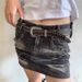 Western style distressed threaded rivet embossed belt, niche personality, versatile y2k spicy girl decorative belt_viptrois.com