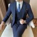 Men's Slim Fit Suit Set - Wedding, Business, Interview Formal Blazer & Trousers With Metal Accents (Black, Navy, Gray, Khaki)_viptrois.com