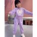 Girls Sweet Autumn Clothes For Middle And Large Children Wide Leg Pants Casual 2024 Autumn New Style Pure Color Sweet Love Two Piece Suit Trendy_viptrois.com
