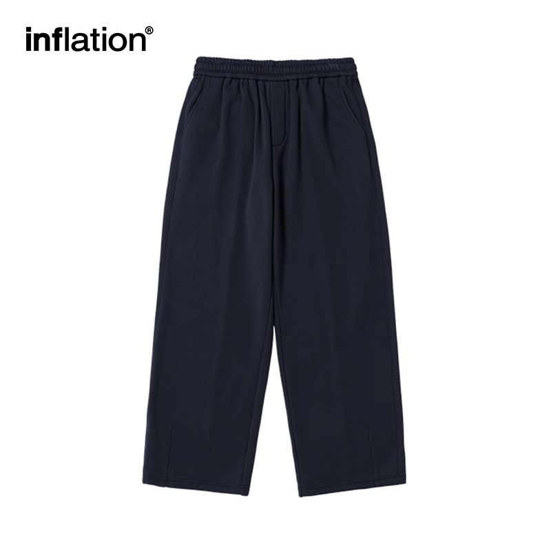 Men's Clothing New Fashion Brand One piece Fleece Wide leg Sweatpants Men and Women Warm Fleece Drawstring Sports Pants_viptrois.com