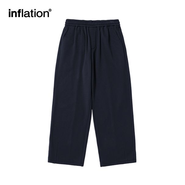 Men's Clothing New Fashion Brand One piece Fleece Wide leg Sweatpants Men and Women Warm Fleece Drawstring Sports Pants_viptrois.com