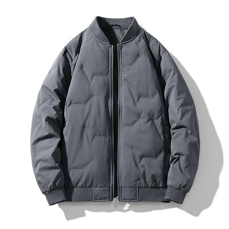 Premium Men's Winter Bomber Jacket With 90% White Duck Down, Warm Puffer Coat For Cold Weather, Casual Aviator Style, Windproof & Anti-Freeze_viptrois.com