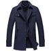 Men's Wool Blend Overcoat - Business Casual Trench Coat With Detachable Lining (Black/Navy/Wine, M-5XL)_viptrois.com