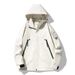 Unisex Couple's Outdoor Windproof Hooded Jacket - Sporty Pullover Anorak With Color Block Design_viptrois.com