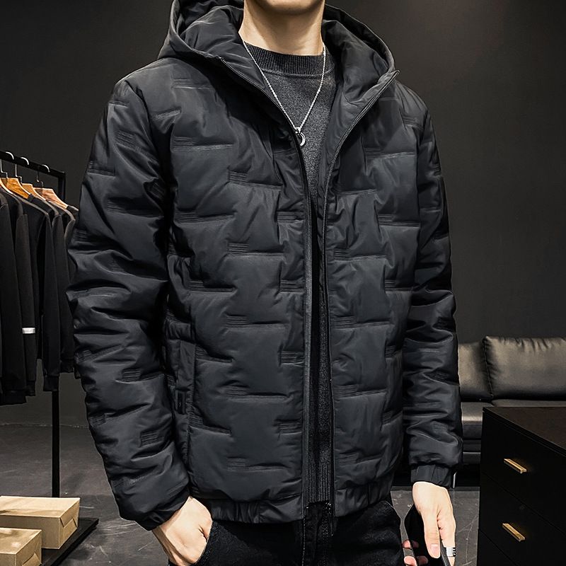 Cotton-padded Men's Autumn Men's Hooded Youth Korean Version Of Casual Men's Cotton-padded Jacket Men's Cotton-padded Clothes_viptrois.com