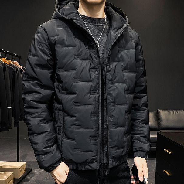 Cotton-padded Men's Autumn Men's Hooded Youth Korean Version Of Casual Men's Cotton-padded Jacket Men's Cotton-padded Clothes_viptrois.com