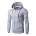 Men's Clothing New Spring and Autumn Style Zipper Hooded Sweatshirt Men's Cardigan Sweatshirt Long Sleeve Solid Color Sweatshirt_viptrois.com