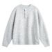 Monochrome Man- Vintage Old Money Henry Collar Polo Knit Autumn Winter Thickened Warm Sweater Lazy Style Pullover Cardigan Q_viptrois.com