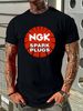 Ngk Spark Plugs Automotive Men'S Black T Shirt Homme Soft Breathable Stylish Graphic Designer Clothes Comfortable Slightly Streetwear_viptrois.com