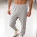 Men's Clothing Casual Loose Fit Casual Fleece-Lined Jogger Pants - Relaxed Fit, Elastic Cuffs, Solid Color, Comfortable & Stylish For Everyday Wear_viptrois.com