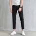 PH Cross Border Men's Summer Slim Fit Small Feet Casual Business Nine Point Suit Pants_viptrois.com