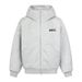 American Style Letter Embroidery High Neck Oversized Cardigan Hooded Sweatshirt Men's Street Fashion Loose Versatile_viptrois.com