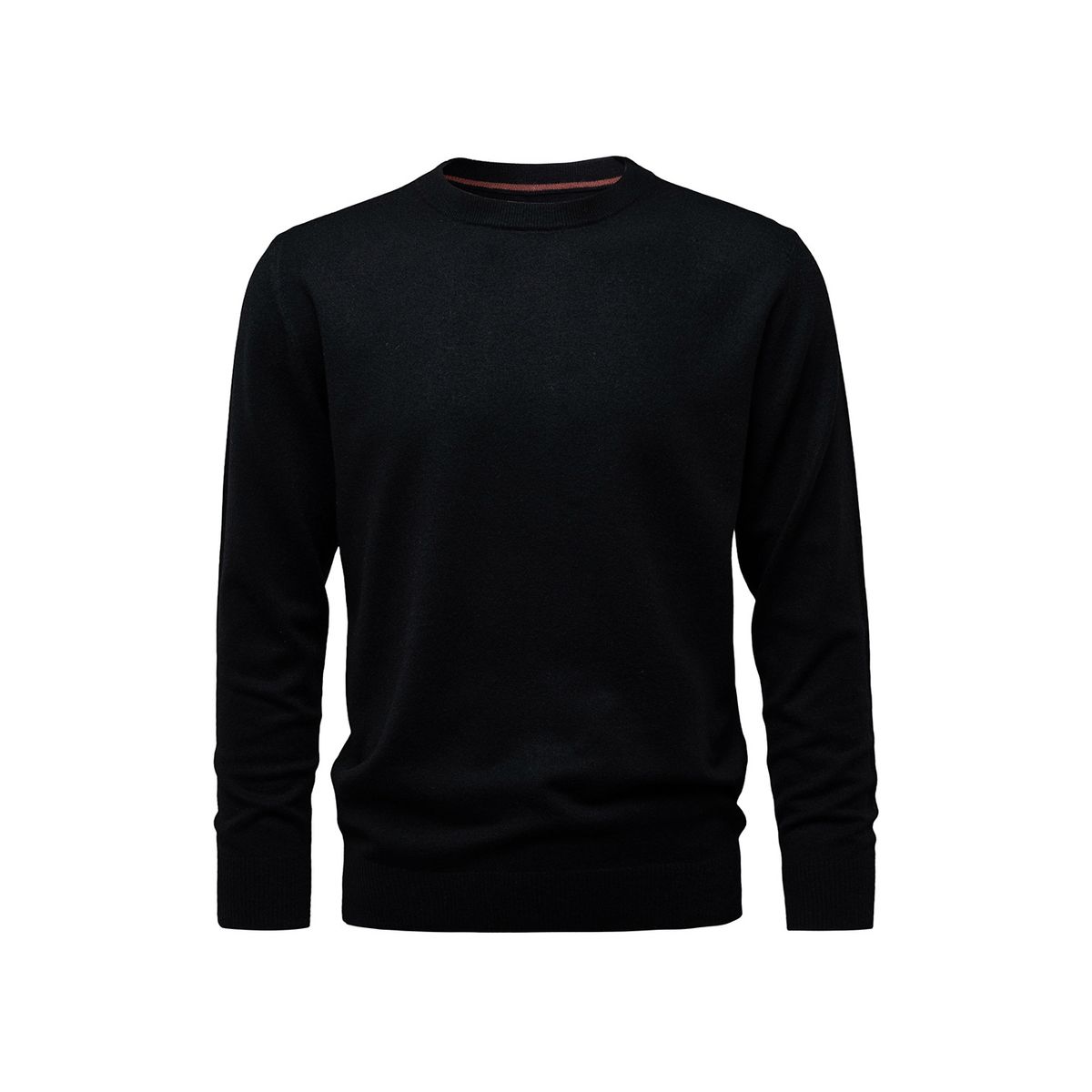Men's Casual Crewneck Sweater – Soft Wool-Blend Knit Pullover (White/Black/Brown/Beige/Camel) – M To 4xl_viptrois.com