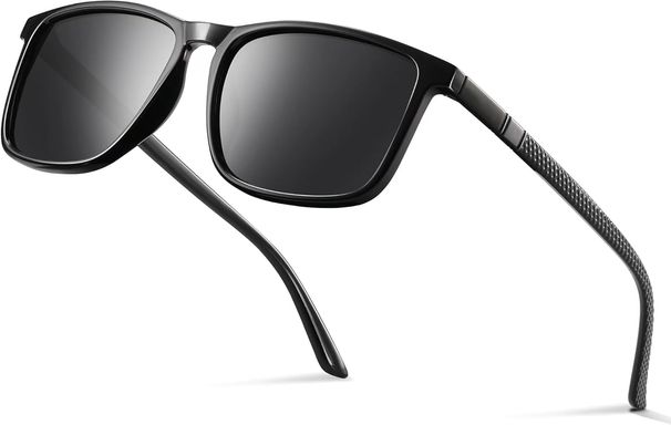 UV400 Protection Men Women TR90 Ultralight Frame Black CAT 3 CE Retro Sport Polarised Sunglasses For Fishing, Driving,_viptrois.com