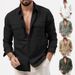 Men's Clothing New Men's Shirts Multi Pocket Casual Long Sleeved Tops For Men_viptrois.com