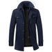 Men's Clothing Autumn And Winter Woolen Coat Middle Aged Double Layer Collar Wool Coat Jacket _viptrois.com