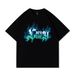 American Style Trendy Brand Flame Letter Print Short T-Shirt Men Ins Street Trend Hip Hop Couple Loose Half Sleeve Top_viptrois.com