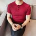 Wholesale 2025 Summer New Men's Slim-fit Short-sleeved T-shirt, Round Neck Thin Knitted Half-sleeved T-shirt, Hair On Behalf Of Others_viptrois.com