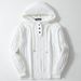 Men's Clothing Twisted Drawstring Hooded Pullover Sweater 7 Needle Wool Sweater Jacket_viptrois.com
