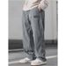 Men's Retro Casual Pants – Loose Fit Straight Leg Workwear Trousers, Streetwear Essentials For Everyday Comfort_viptrois.com