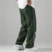 Men's Quick-Dry Athletic Pants With Striped Design, Breathable Elastic Waistband, Straight Leg Casual Trousers For Summer, Gym, Running_viptrois.com