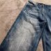 Vintage Washed Denim Pants – Distressed Lightning Cracked Jeans (Unisex S-XXXL, Blue/Black Grey)_viptrois.com